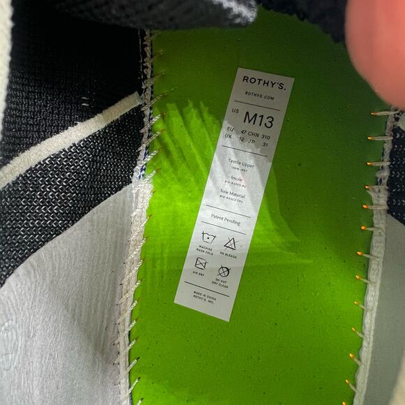 Rothy’s The RS01 Sneaker in Panther Men’s Size 13 NEW - Picture 12 of 12